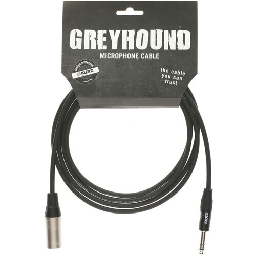 Greyhound Кабель микрофонный XLRm-6.35мм, 6м, Klotz GRG1MP06.0 brindle greyhound car decal brindle greyhound magnet torn metal decal greyhound sticker