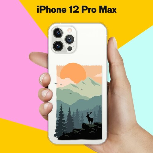 Силиконовый чехол Горы и лес на Apple iPhone 12 Pro Max силиконовый чехол горы и лес на apple iphone 11 pro