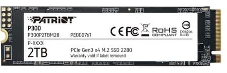 SSD накопитель PATRIOT P300 2ТБ, M.2 2280, PCI-E x4, NVMe - фото №3