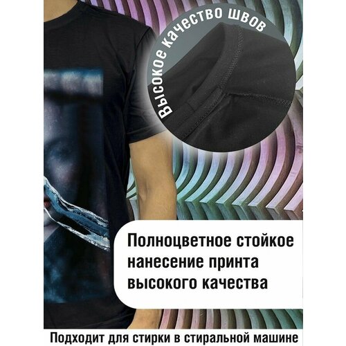 фото Футболка будь на стиле, хлопок, размер xl, черный