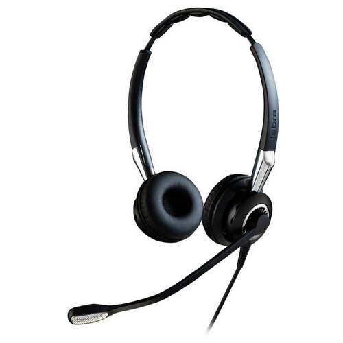 Проводная гарнитура Jabra BIZ 2400 II Duo QD гарнитура проводная jabra biz 2400 mono 2406 820 104 82 e std nc стационарный телефон 1 динамк крепление 3 в 1 qd разъем