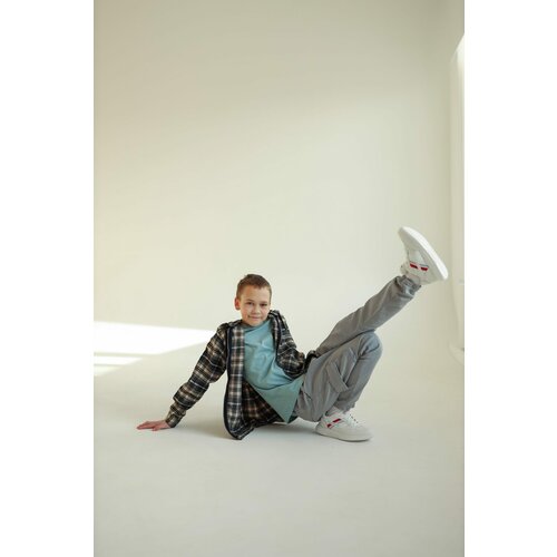 Джинсы джоггеры Jack Lions, прилегающий силуэт, карманы, размер 146/10-11 лет, серый