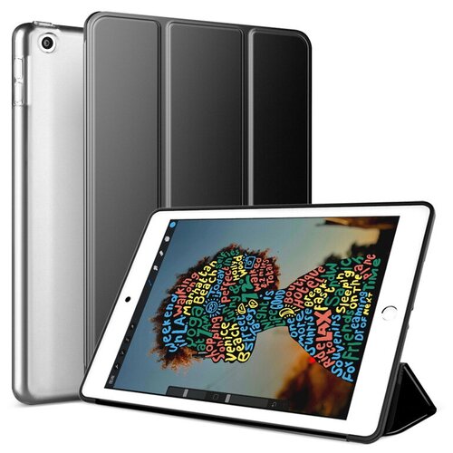 фото Ультра-тонкий чехол-обложка mypads для apple ipad pro 12.9 2020/ 2021 (mhnf3 /k3 /q3) (mhr83 /43 /e3) (mxfa2,my2j2,mxau2) с дизайном smart case черный кожаный с функцией смарт включения-выключения