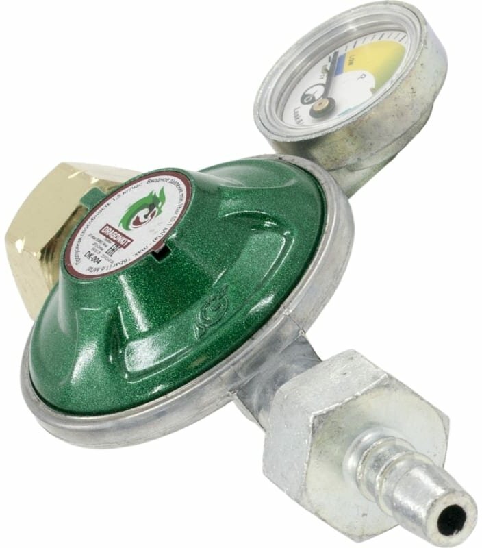 Регулятор давления газа DK-004 c предохранительным клапаном, кнопкой и манометром DRAGONKIT - фотография № 2