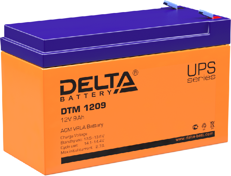 Аккумуляторная батарея DELTA Battery DTM 1209 12В 9 А·ч