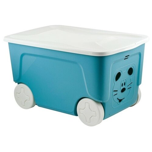 детский ящик для игрушек Детский ящик для игрушек COOL, на колёсах 50 литров, цвет синий колокольчик