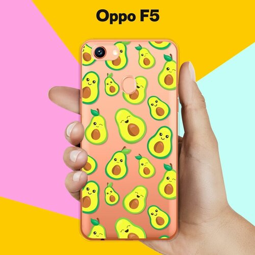 Силиконовый чехол на Oppo F5 Узор из авокадо / для Оппо Ф5 силиконовый чехол на oppo f5 узор нло для оппо ф5