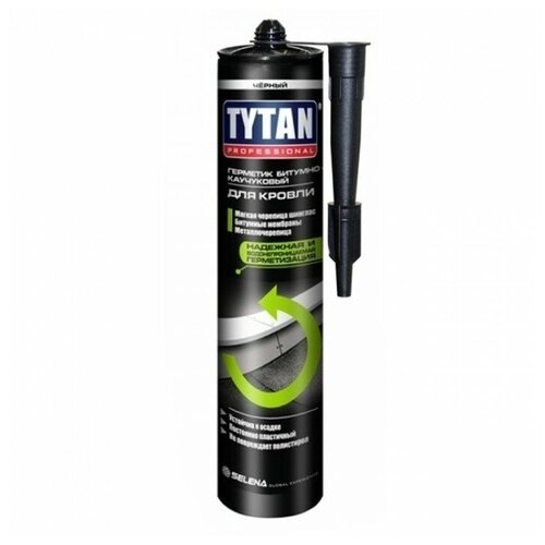 герметик битумно каучуковый для кровли tytan 310 мл Герметик Tytan Professional (Титан Профессионал) битумно каучуковый черный, 310 мл
