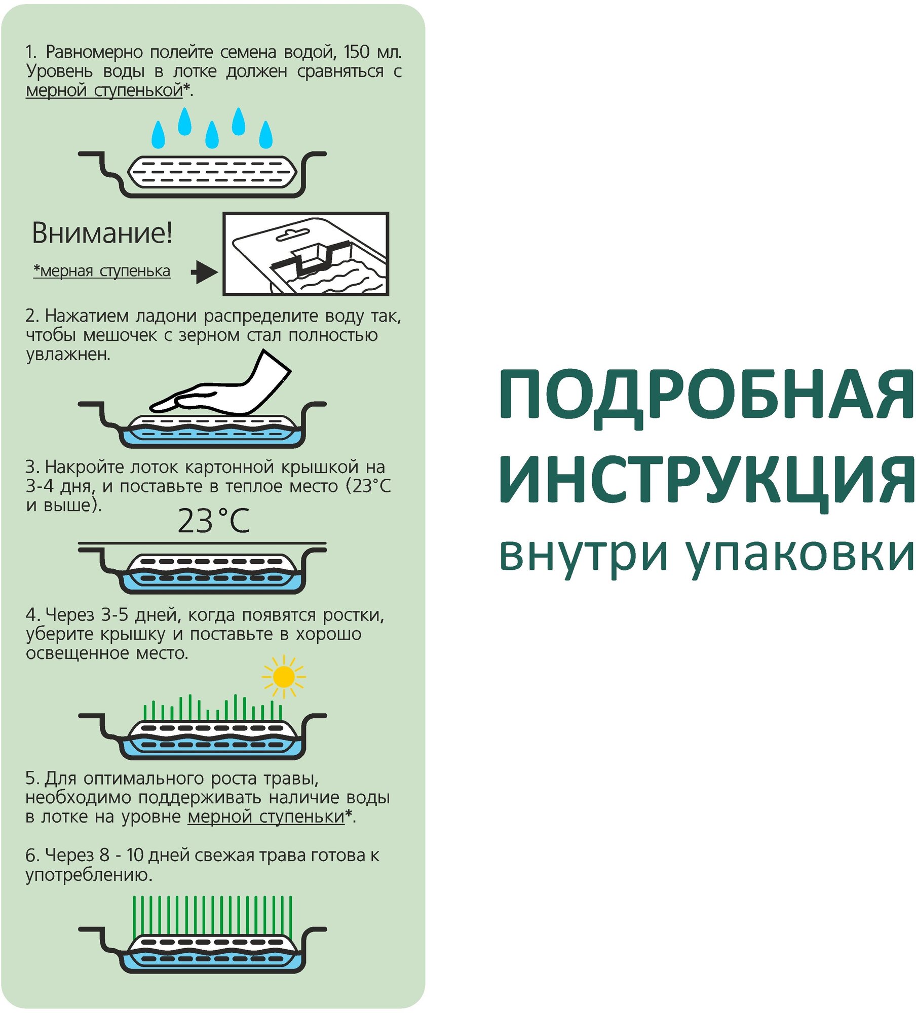 Трава для кошек овес в лотке, TiTBiT, 1 шт, 70гр. - фотография № 5