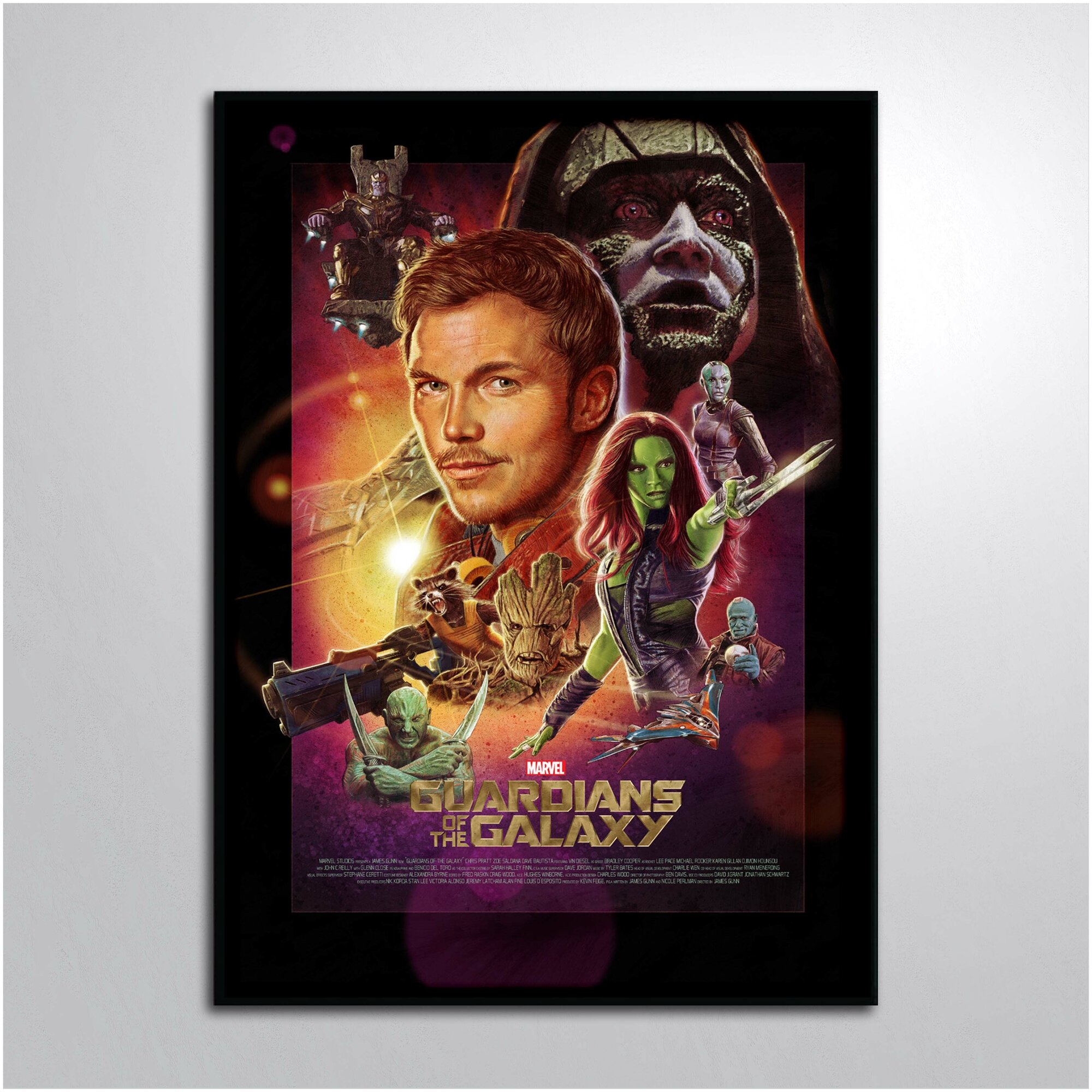 Постер в раме/Марвел Стражи Галактики Винтаж Marvel Guardians of the Galaxy