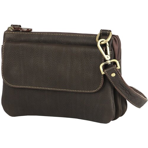 Сумка кросс-боди BUFALO, фактура гладкая, коринчевый