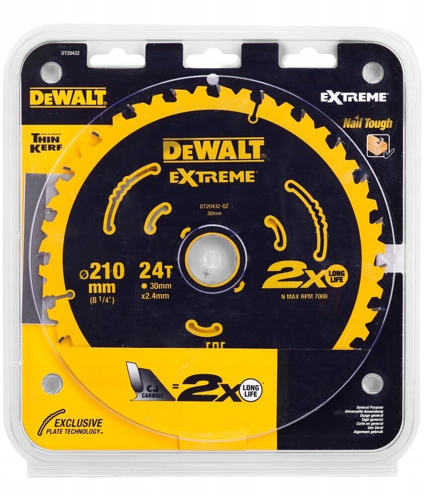 Пильный диск DeWALT Extreme DT20432-QZ 210х30 мм