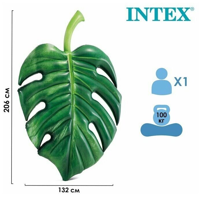 Надувной матрас Intex Лист, 213 х 142 см - фото №13