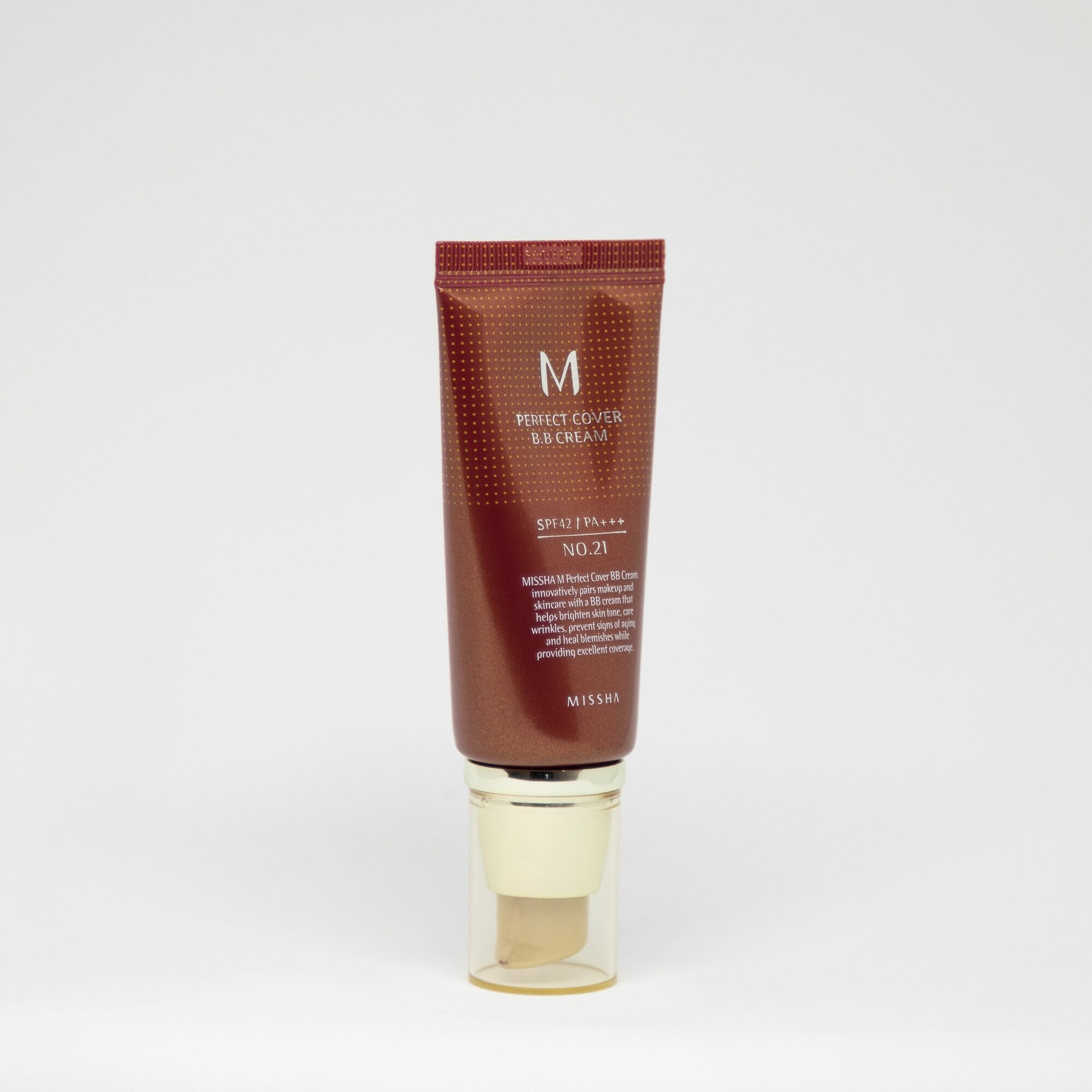 Тональный крем MISSHA M Perfect Cover BB Cream SPF42/PA+++ (No.13/Bright Beige) 50ml - фото №18