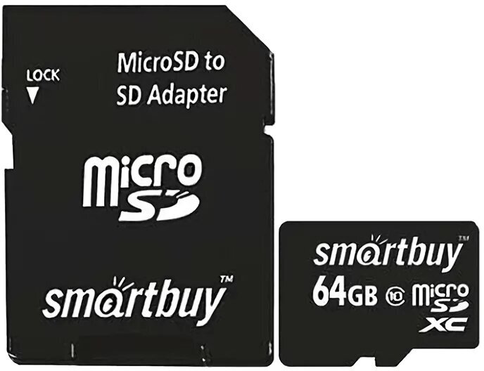 Карта памяти SmartBuy microSDXC Class 10 + SD adapter