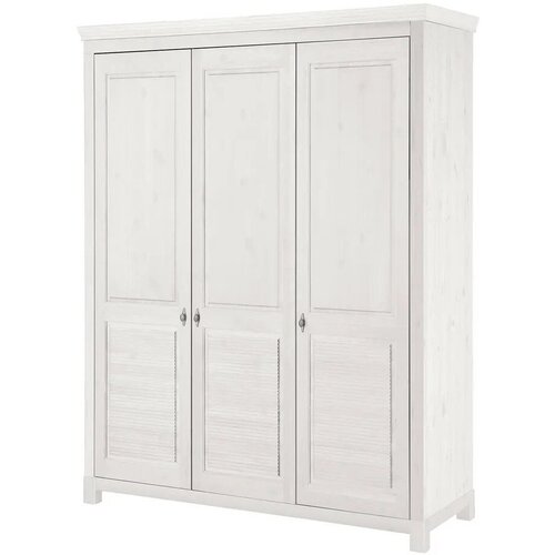 Шкаф 3 двери деревянный для одежды классический Рауна белый 30