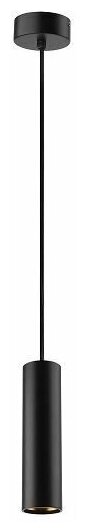 Светильник подвесной/ подвес ЭРА PL1 GU10 BK Люстра потолочная светодиодная GU10, D80*300мм, L1000мм, max 50Вт, черный - фотография № 6