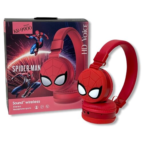Беспроводные наушники детские КР-9900 Spiderman, bluеtооth