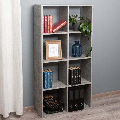 Стеллаж Quattro 8 секций Ателье светлое 706х1396х280 2989₽