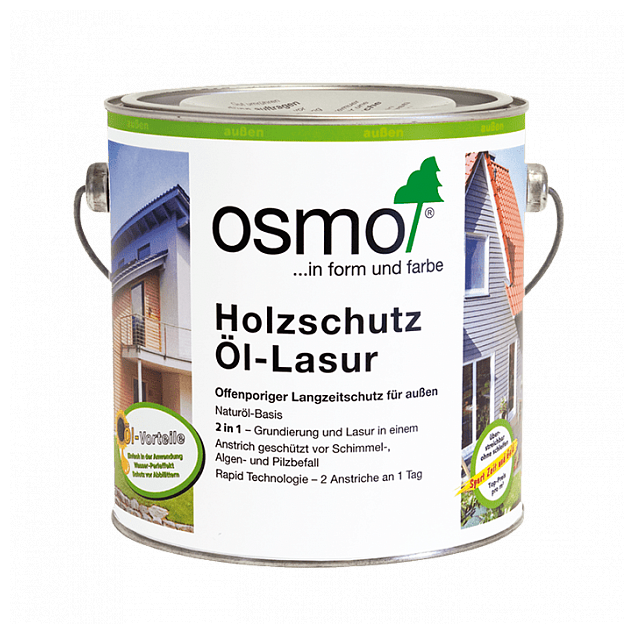 OSMO Масло-лазурь Осмо защитное для фасада Osmo Holzschutz-ol-lasur 0,125 л. 732 Дуб Светлый