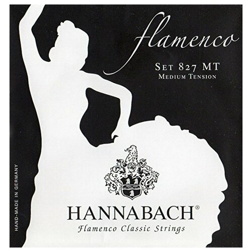 Струны для классической гитары Hannabach 827mt Black Flamenco, среднее натяжение - (28-43)