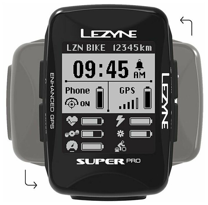 Велокомпьютер Lezyne Super Pro GPS Smart Loaded Black 2023 One Size