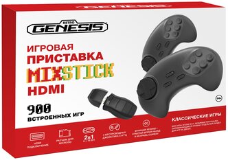 Игровая консоль Retro Genesis MixStick HD + 900 игр (8+16bit/HD/HDMI/2х беспроводных джостика)