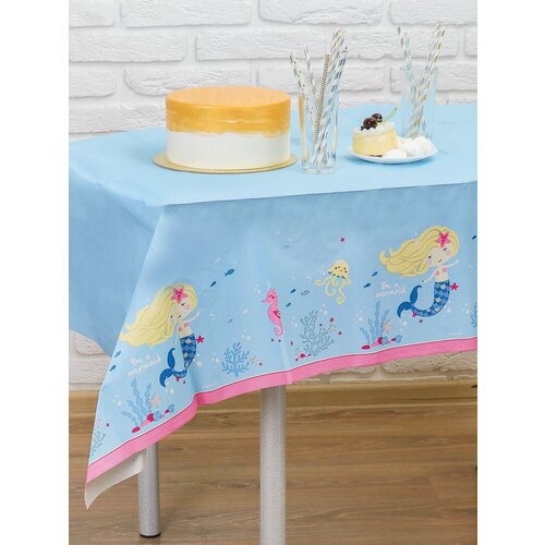 Скатерть праздничная одноразовая бумажная Amscan Русалочка, 115х175 см