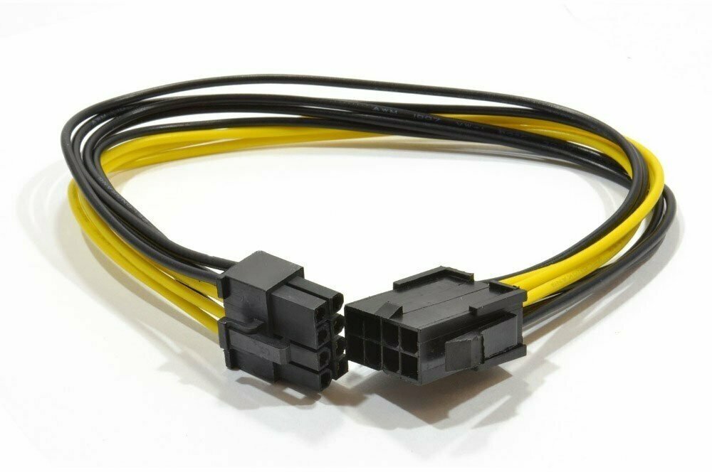 Набор из 3 штук Удлинитель кабеля питания Cablexpert CC-PSU-84, PCI-Express 6+2pin M/ PCI-Express 8pin F, 30 см