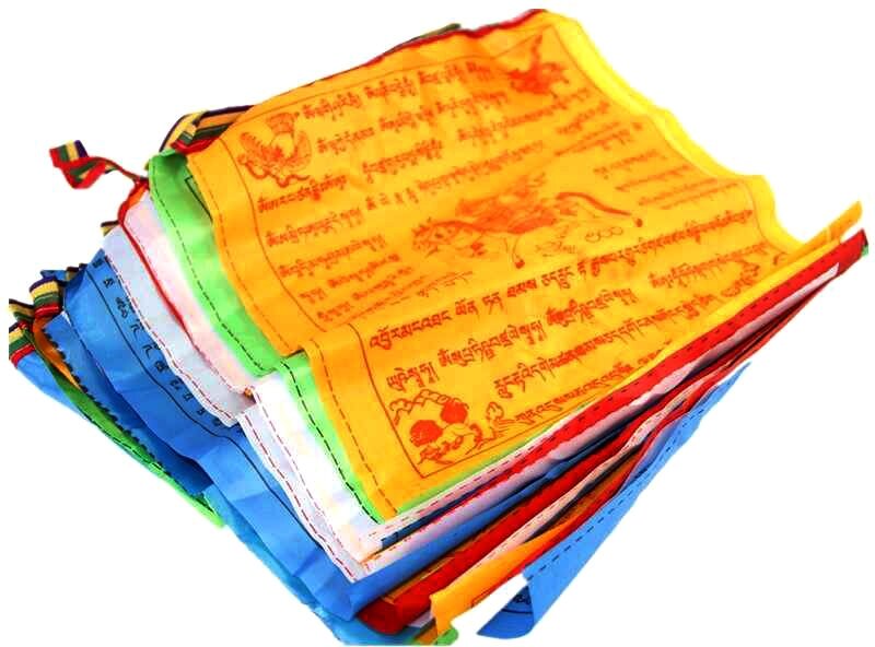 Уценка! Тибетские флаги Лунгта на ленте 10 шт.