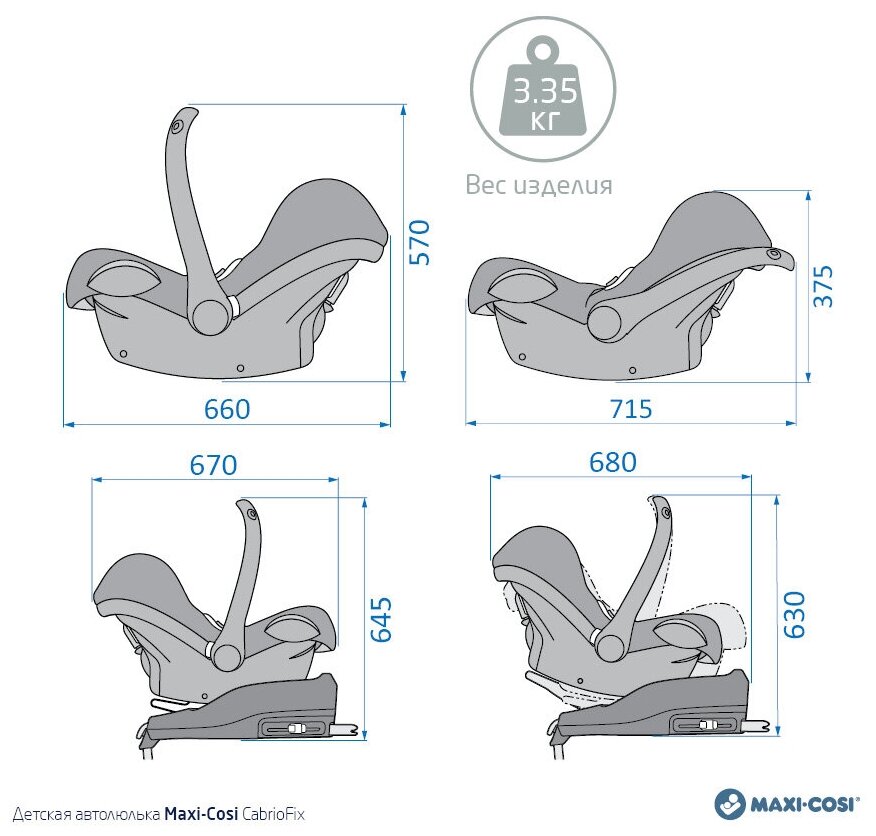 Автокресло Maxi-Cosi CabrioFix Essential Graphite, серый (8617750120) - фото №4