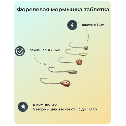 мормышка форелевая зимняя таблетка на форель 450₽