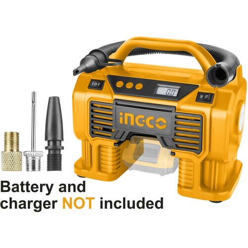 Автомобильный компрессор аккумуляторный 20В12В INGCO CACLI2002 8670₽