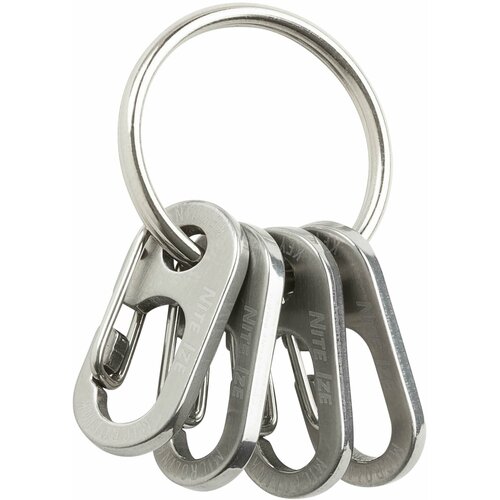 Брелок Nite Ize KeyRing MicroLink, серебряный