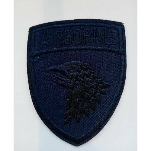 Термоаппликация, нашивка на одежду*Коршун*(8,5см. х6,5см)т. синего цвета