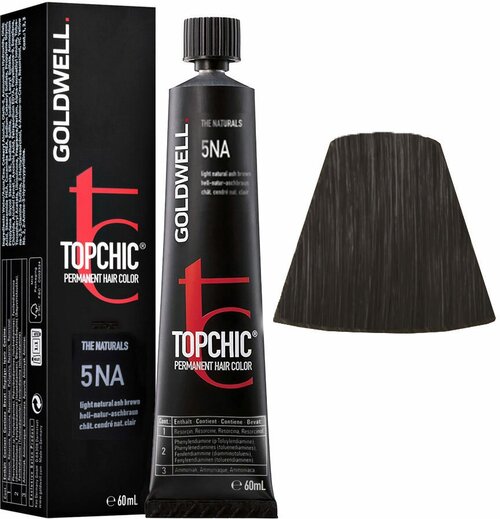 Goldwell Topchic стойкая крем-краска для волос, 5NA натуральный пепельный, 60 мл