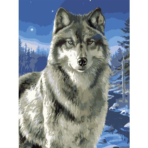 Картина по номерам Серый волк 40х50 см Hobby Home