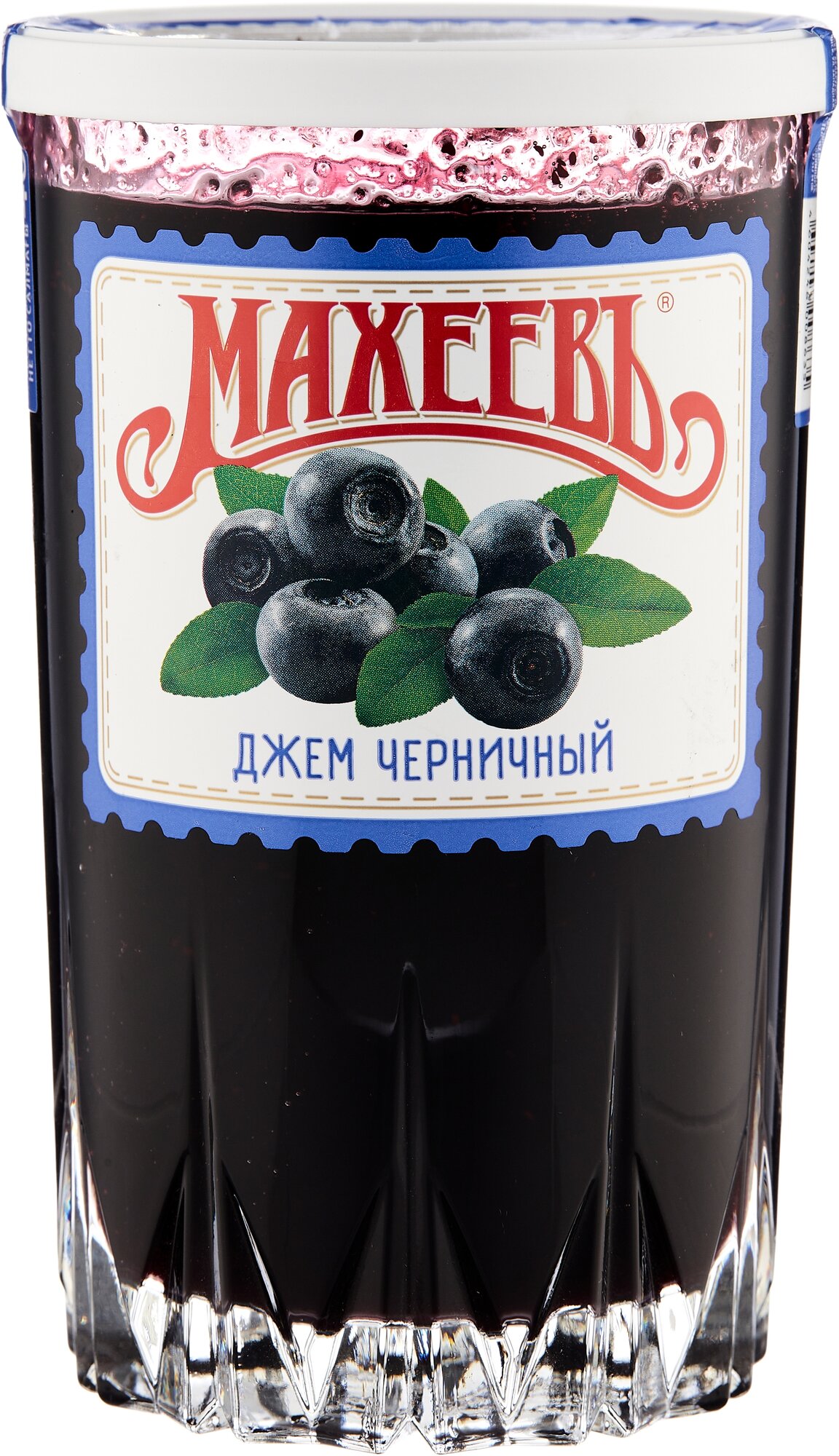 Джем Махеевъ Черничный, стакан стекляный 400 г.