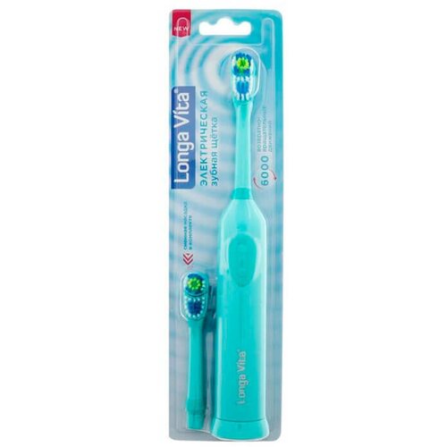 Электрическая зубная щетка лонга вита для взрослых 2 насадки 283800₽