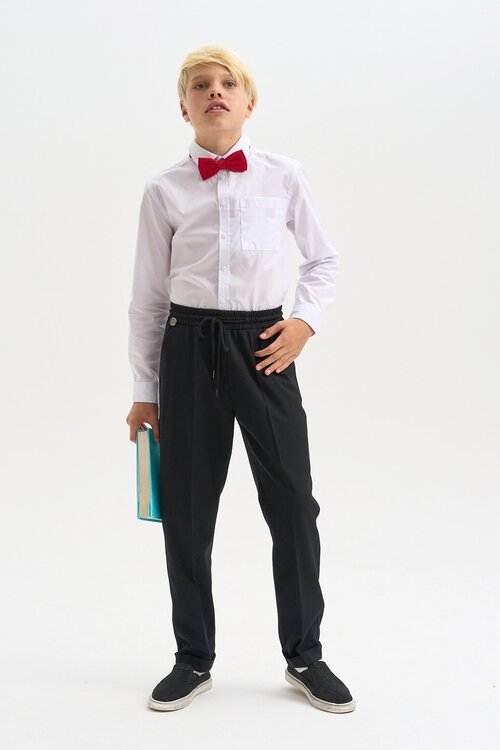 Школьные брюки Шалуны, размер 36, 140, черный