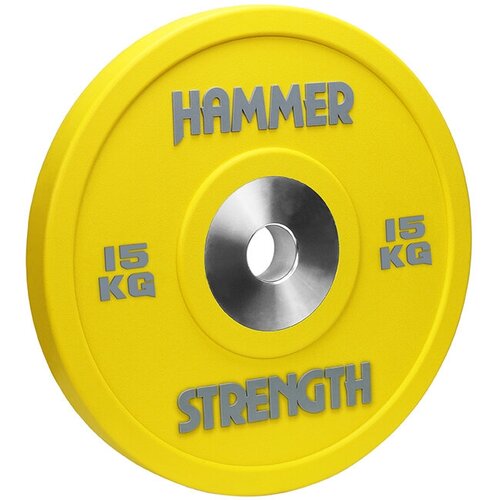 Диск уретановый бампированный Hammer Strength 15 кг диск уретановый бампированный hammer strength 20 кг