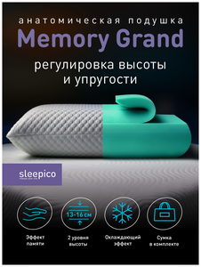Фото Ортопедическая подушка с эффектом памяти и терморегулирующим эффектом