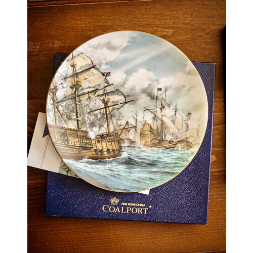 Coalport тарелка с кораблями "Непобедимая армада", Англия, 1993 год