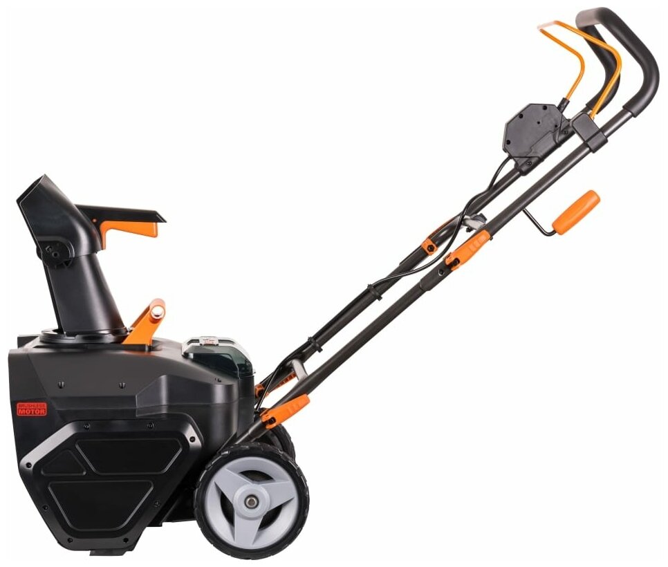 Аккумуляторный бесщеточный снегоуборщик WORX 2х4.0 А*ч, двойное ЗУ WG471E - фотография № 2