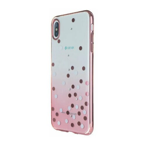 Чехол Devia для iPhone Xs, iPhone X Polka Crystal Series, розовый