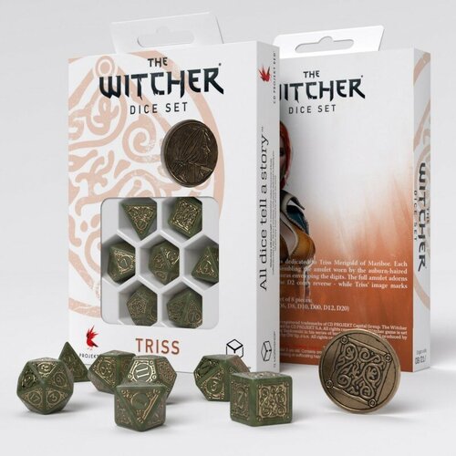 Набор кубиков для настольных ролевых игр Q-Workshop The Witcher Dice Set Triss – The Fourteenth of the Hill, 7 шт.