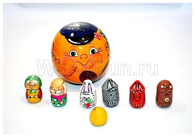 Колобок   набор пальчиковых игрушек в шкатулке