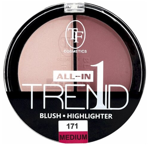 TF Cosmetics Палетка хайлайтеров и румян Trend All-In-One, 171 medium