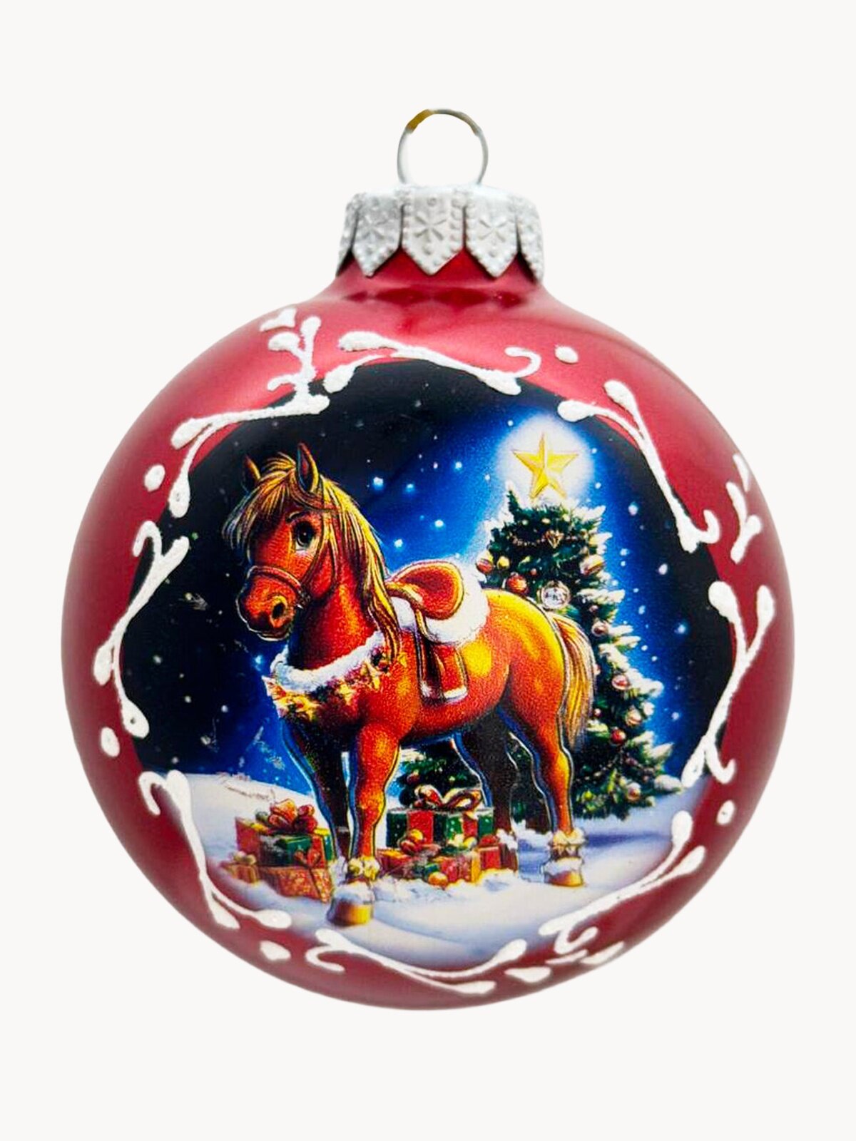 Елочная игрушка Ленигрушка, разноцветный, 8 см, шар, стекло