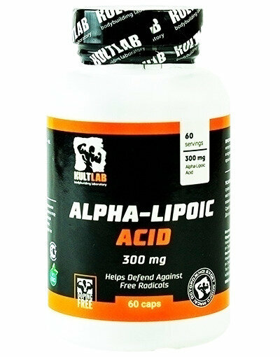 Альфа-липоевая кислота 300 мг, 60 капс / Антиоксидант / Kultlab Alpha-Lipoic Acid 300 mg